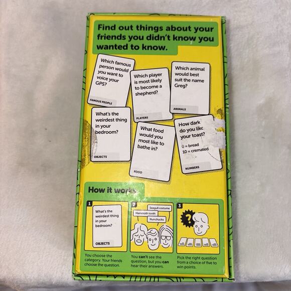 Big Potato Dumb Questions to Ask Your Friends Card Game Party or Family Game NEW - Picture 4 of 4